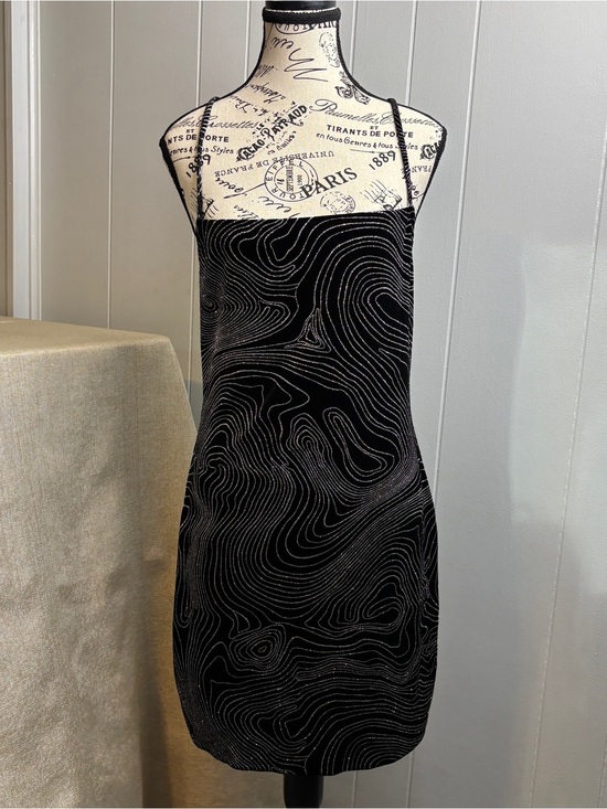 H&M Dresses & Skirts - H & M Black with Silver Pencil Dress with spaghetti straps & crisscrossed back